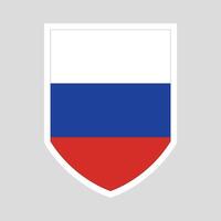 Russia Flag in Shield Shape Frame vector