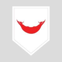 Easter Island Flag in Shield Shape Frame vector