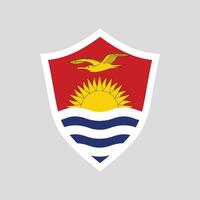 Kiribati Flag in Shield Shape Frame vector