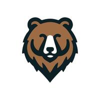 Creative Unique Minimal Bear Logo Design vector
