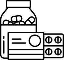 Medication outline illustration vector