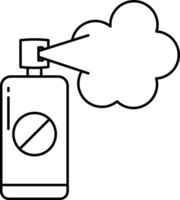 Spray bottle outline illustration vector