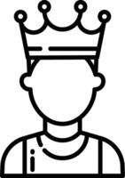 King outline illustration vector