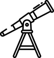 Telescope outline illustration vector