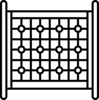climbing net outline illustration vector