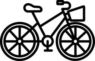 Bicycle outline illustration vector