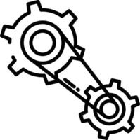 Mechanism outline illustration vector