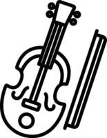 Fiddle outline illustration vector