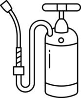 spray machine outline illustration vector