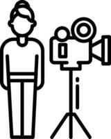 Cameraman outline illustration vector