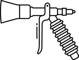 Pesticide gun outline illustration vector