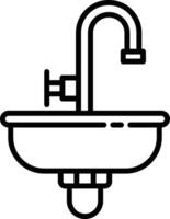 Sink outline illustration vector