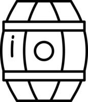 Barrel outline illustration vector