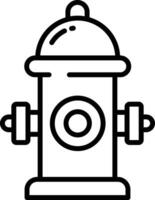 Hydrant outline illustration vector