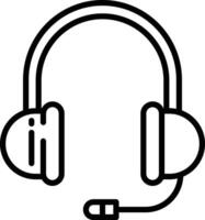 Headphone outline illustration vector