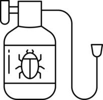 bug spray outline illustration vector