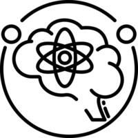 neurophysics outline illustration vector