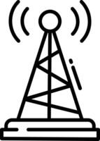 Antenna outline illustration vector