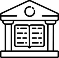 Library outline illustration vector