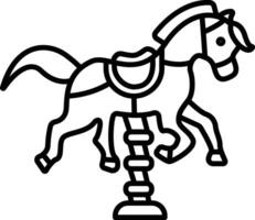 spring horse outline illustration vector