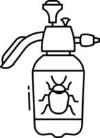 bug spray outline illustration vector