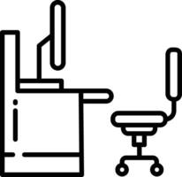 cubicle outline illustration vector