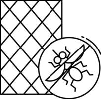 mosquito net outline illustration vector