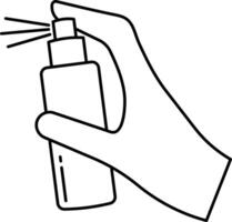 Spray outline illustration vector