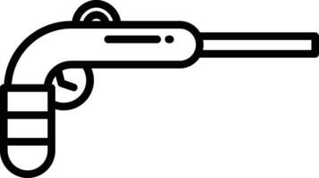 Pistol outline illustration vector