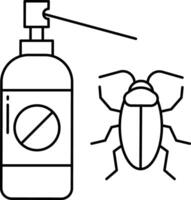 cockroach spray outline illustration vector