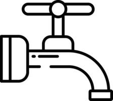 Faucet outline illustration vector