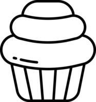 Pastry outline illustration vector