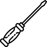 Screwdriver outline illustration vector