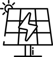 solar energy. outline illustration vector