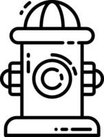 Fire Hydrant outline illustration vector