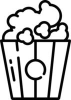 Pop Corn outline illustration vector