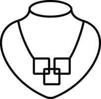 Necklace outline illustration vector