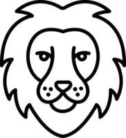 Lion outline illustration vector