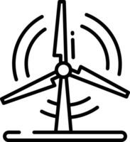 wind turbine outline illustration vector