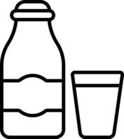 Milk outline illustration vector