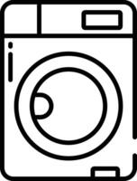 Washing Machine outline illustration vector