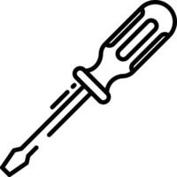 Screwdriver outline illustration vector