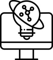 Creative Learning outline illustration vector