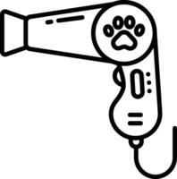 Pet Dryer outline illustration vector