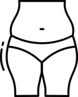 fat outline illustration vector