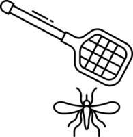 fly killer outline illustration vector