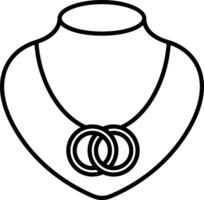 Necklace outline illustration vector