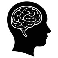 Unlocking Insights Human Head Brain Illustrations vector