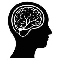 Unlocking Insights Human Head Brain Illustrations vector