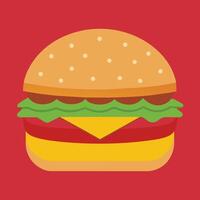 Burger with Cheese Illustration for Mouthwatering Designs vector